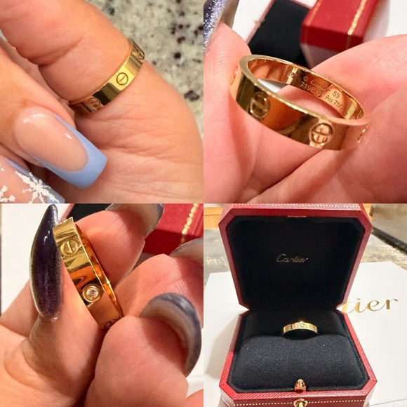 Cartier Jewelry - EUC AUTHENTIC CARTIER LOVE RING SMALL MODEL- 1 diamond 8 3/4